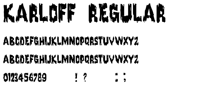 Karloff Regular font